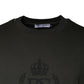 Dolce & Gabbana Army Green Crown Cotton Sweatshirt Sweater