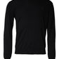 Dolce & Gabbana Black Wool Knit Crew Neck Pullover Sweater