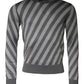 Dolce & Gabbana Gray Stripes Long Sleeve Round Neck Pullover Sweater