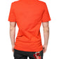 Dolce & Gabbana Orange Cotton Button Down Casual Polo Shirt