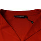 Dolce & Gabbana Orange Cotton Button Down Casual Polo Shirt