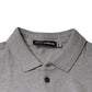 Dolce & Gabbana Gray Crown Collared Short Sleeve Polo T-shirt