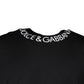 Dolce & Gabbana Black Logo Shorts Sleeves Crewneck T-shirt