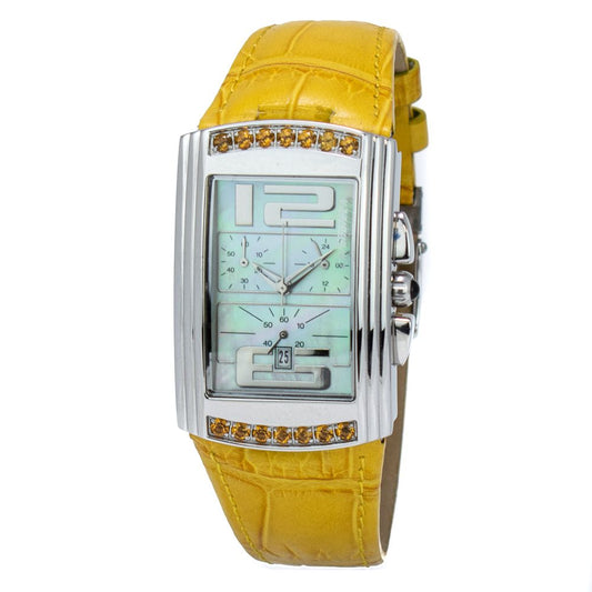 Chronotech Yellow Leather Watch