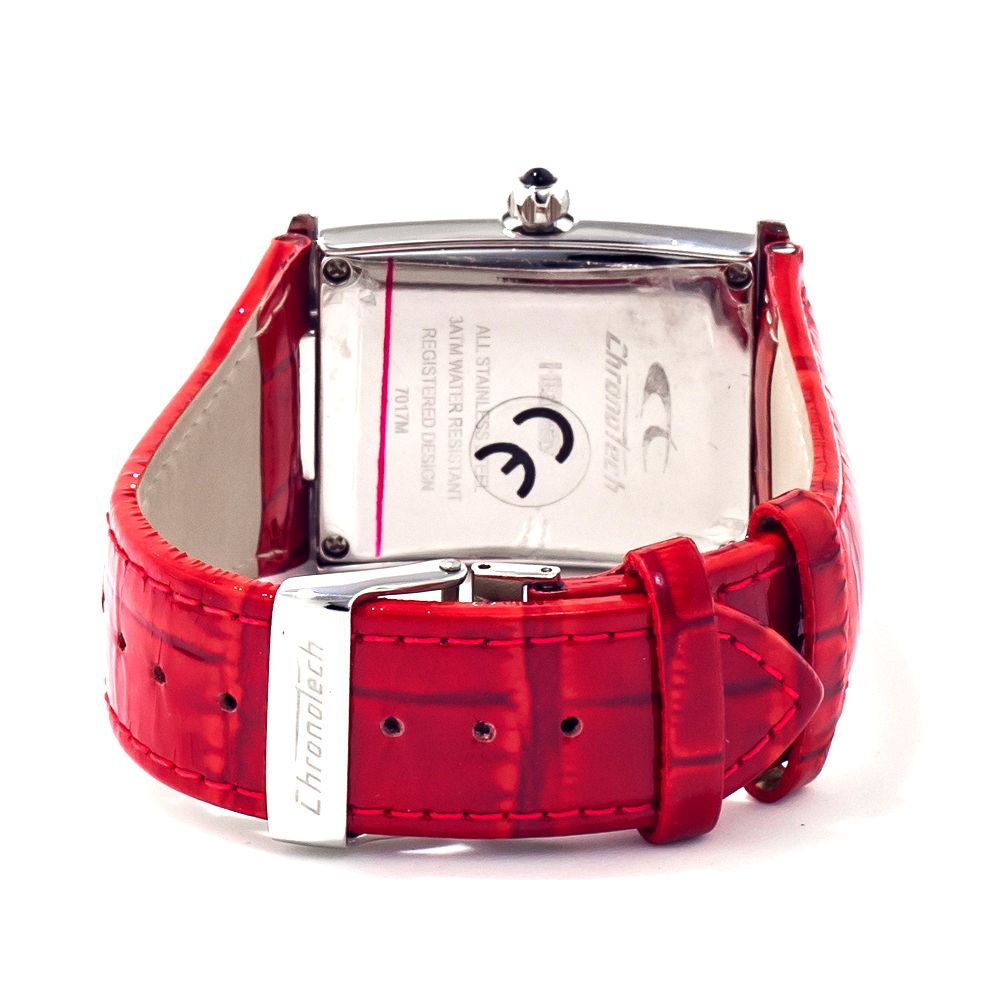 Chronotech Red Leather Watch