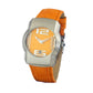 Chronotech Orange Leather Watch