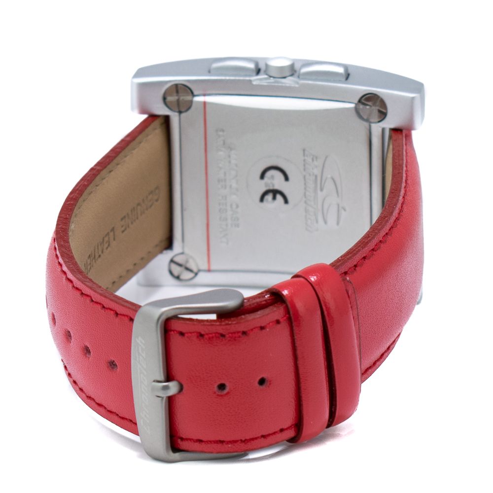 Chronotech Red Leather Watch