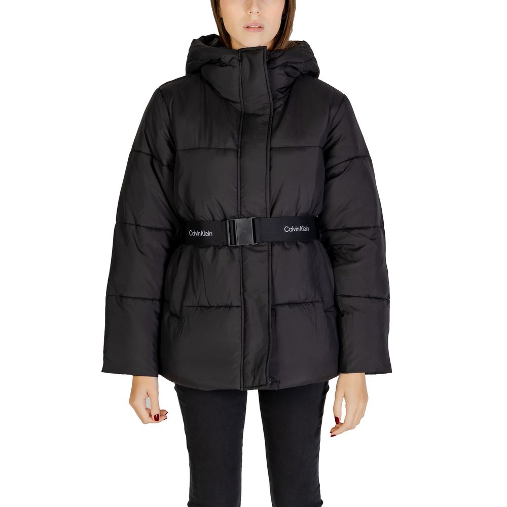 Calvin Klein Jeans Black Nylon Jackets & Coat