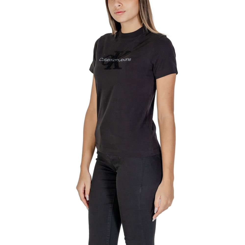 Calvin Klein Jeans Black Cotton Tops & T-Shirt