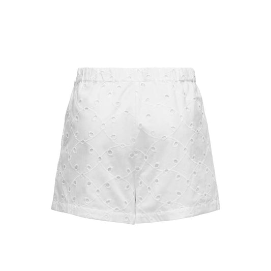 Only White Cotton Short