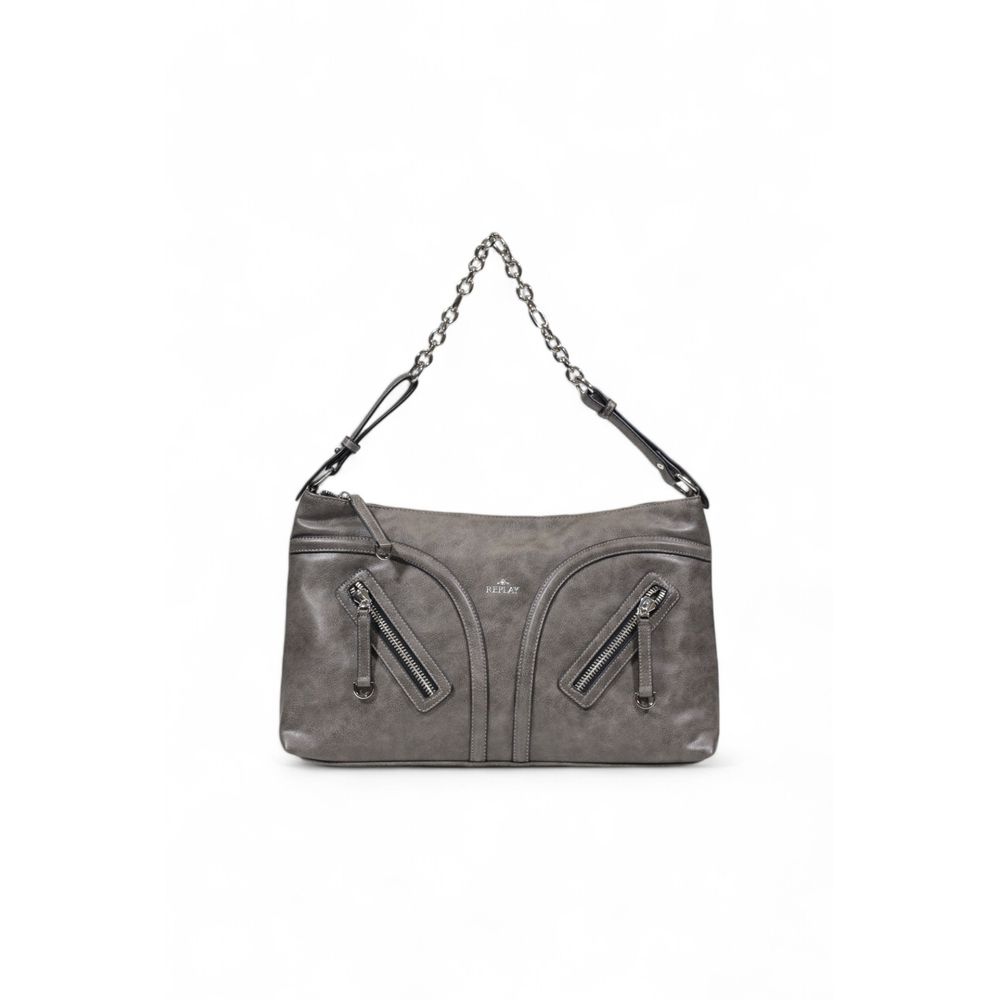 Replay Gray Polyester Handbag