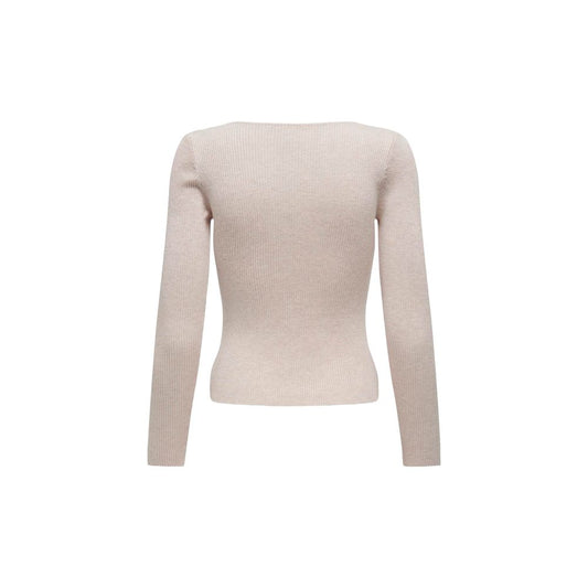 Only Beige Viscose Sweater