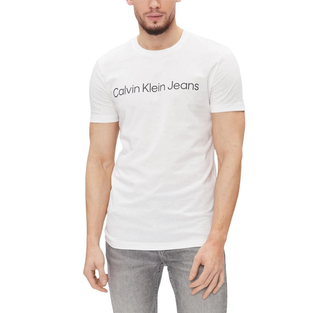 Calvin Klein Jeans White Cotton T-Shirt