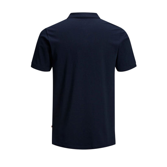 Jack Jones Blue Cotton Polo Shirt