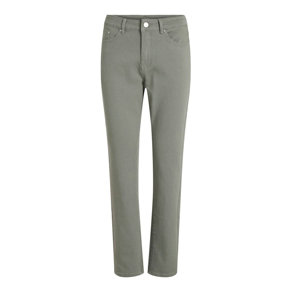 Vila Clothes Green Cotton Jeans & Pant