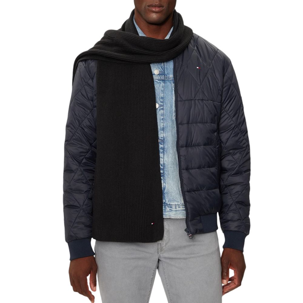 Tommy Hilfiger Black Organic Cotton Scarf