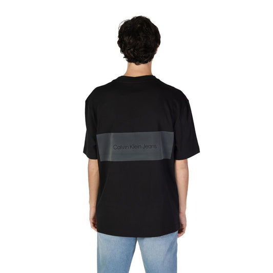 Calvin Klein Jeans Black Cotton Rigenerato T-Shirt