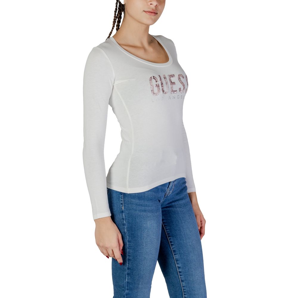 Guess White Cotton Tops & T-Shirt