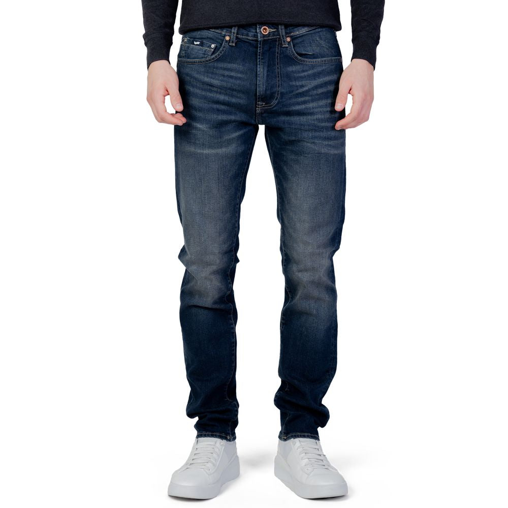 Gas Blue Elastane Jeans & Pant