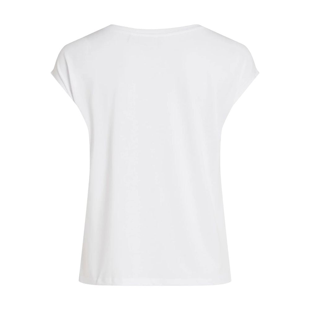 Vila Clothes White Tencel Tops & T-Shirt