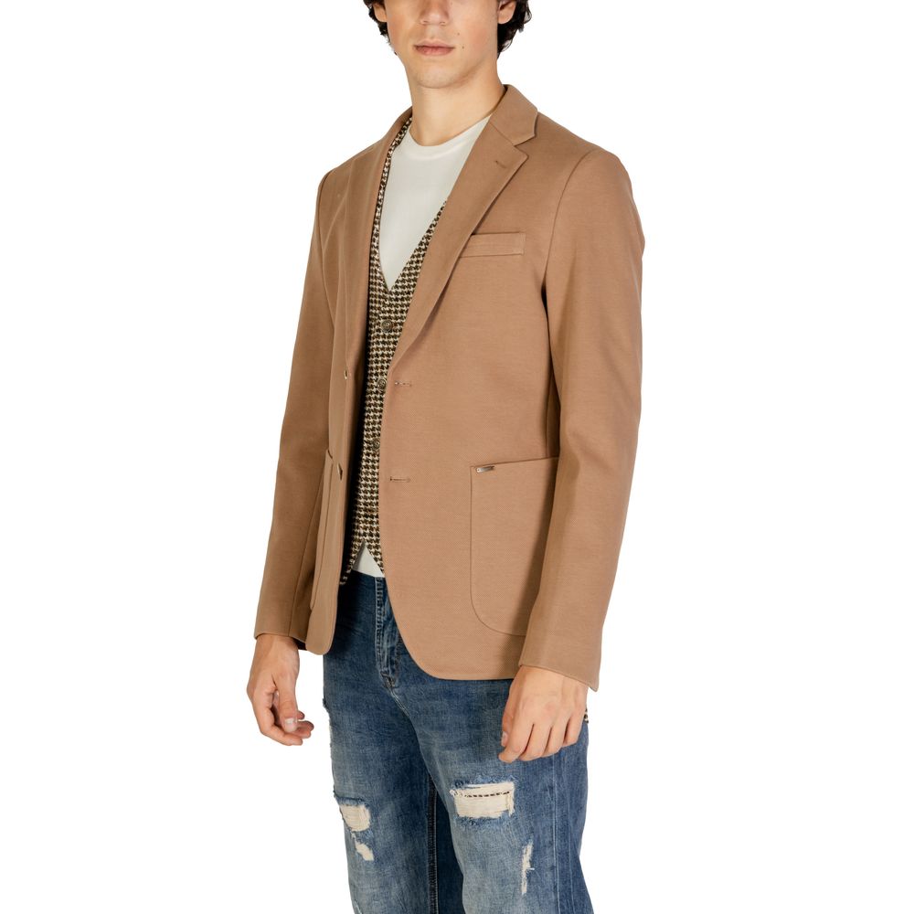 Gianni Lupo Beige Cotton Blazer