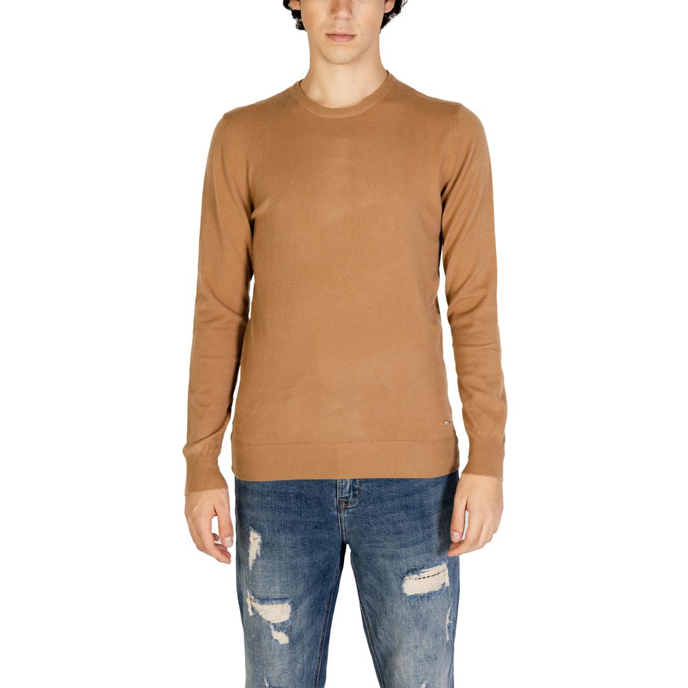 Gianni Lupo Brown Polyester Sweater