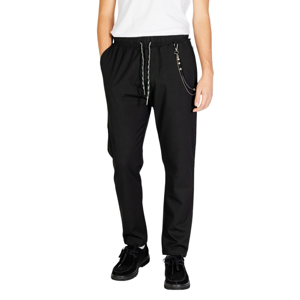 Gianni Lupo Black Polyester Jeans & Pant