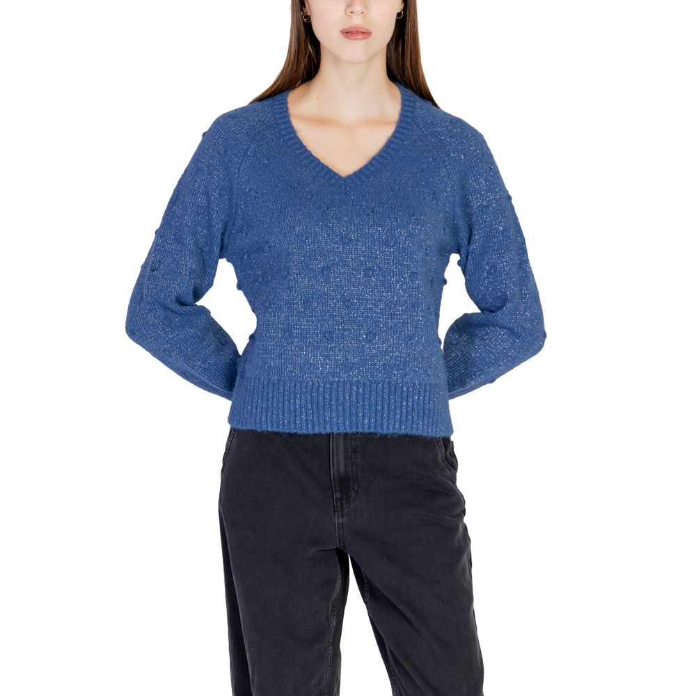 Vila Clothes Blue Polyester Sweater