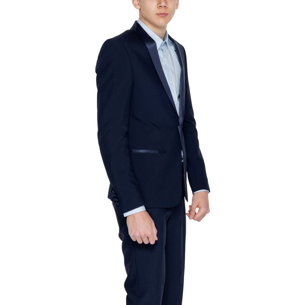 Antony Morato Blue Polyester Suit