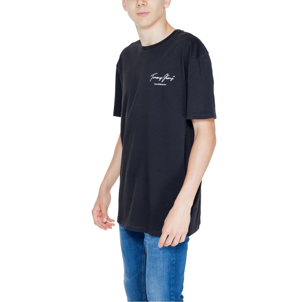 Tommy Hilfiger Jeans Black Cotton T-Shirt