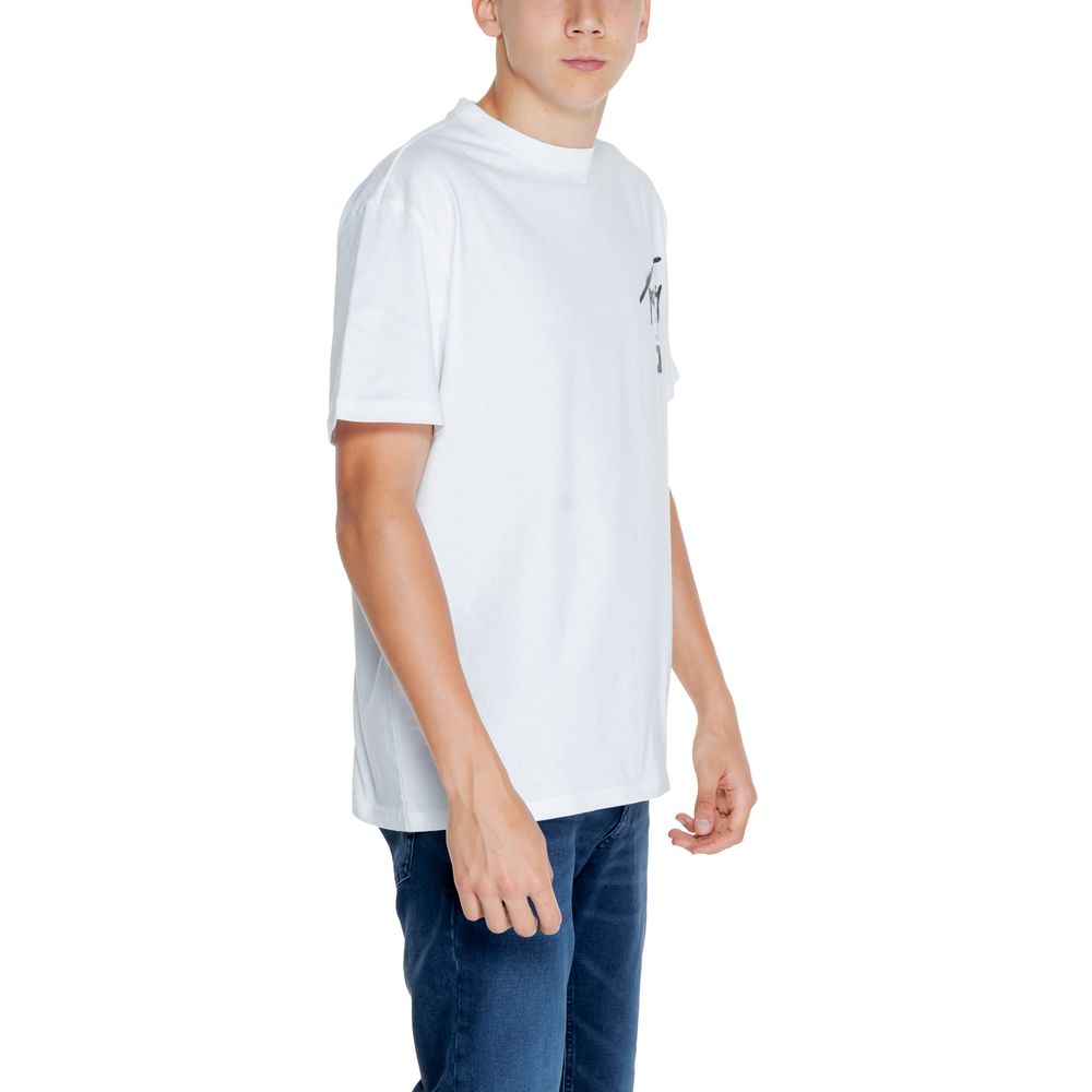 Tommy Hilfiger Jeans White Cotton Rigenerato T-Shirt