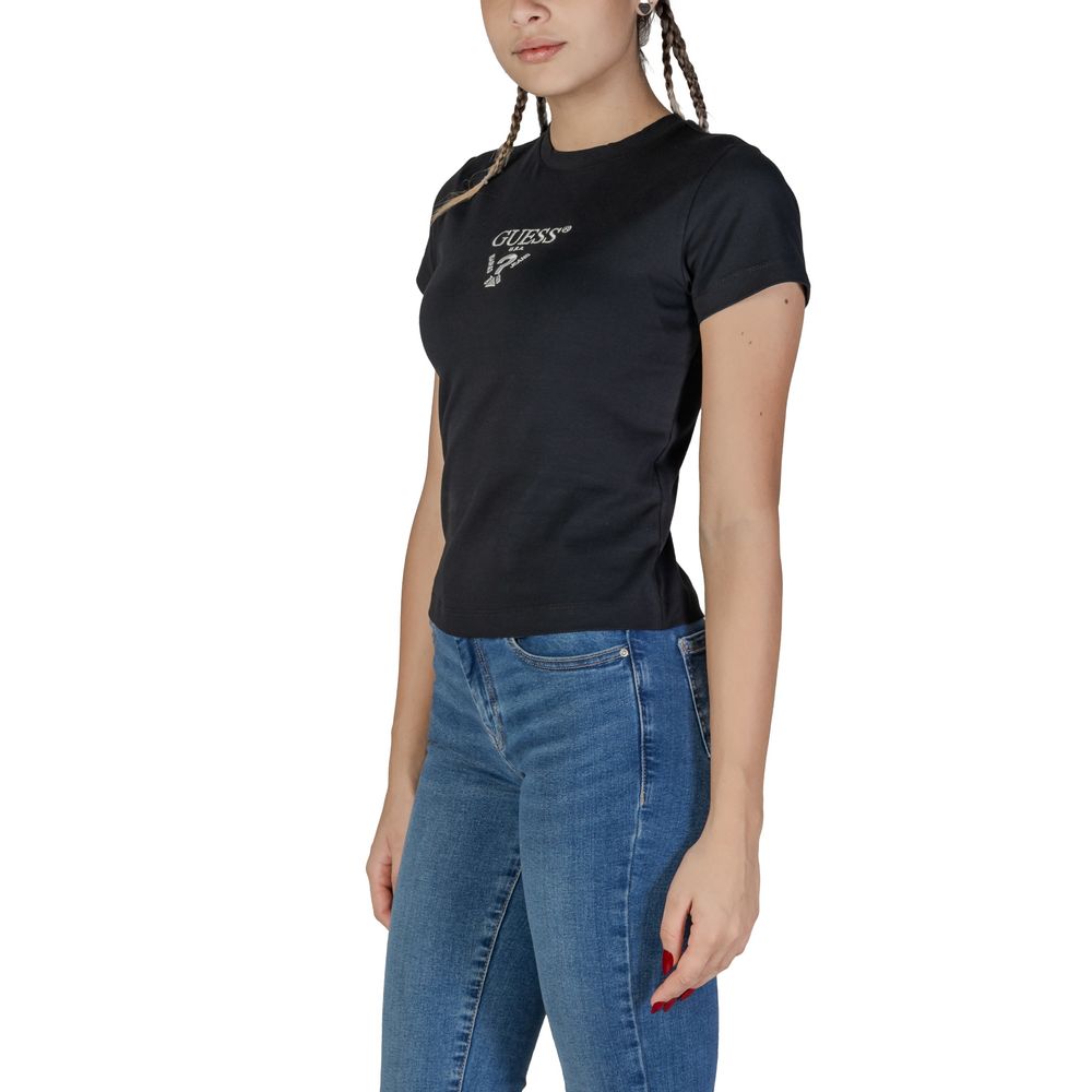 Guess Active Black Cotton Tops & T-Shirt