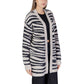 Jacqueline De Yong Gray Nylon Cardigan