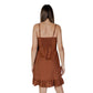 B.Young Brown Linen Dress