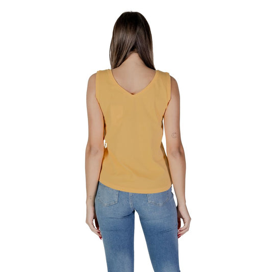 B.Young Yellow Cotton Tops & T-Shirt