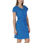 B.Young Blue Cotton Dress