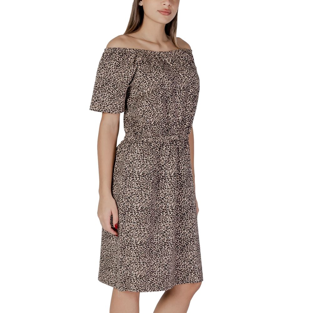 B.Young Beige Cotton Dress