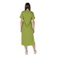 B.Young Green Cotton Dress