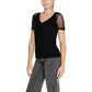 Jacqueline De Yong Black Cotton Tops & T-Shirt