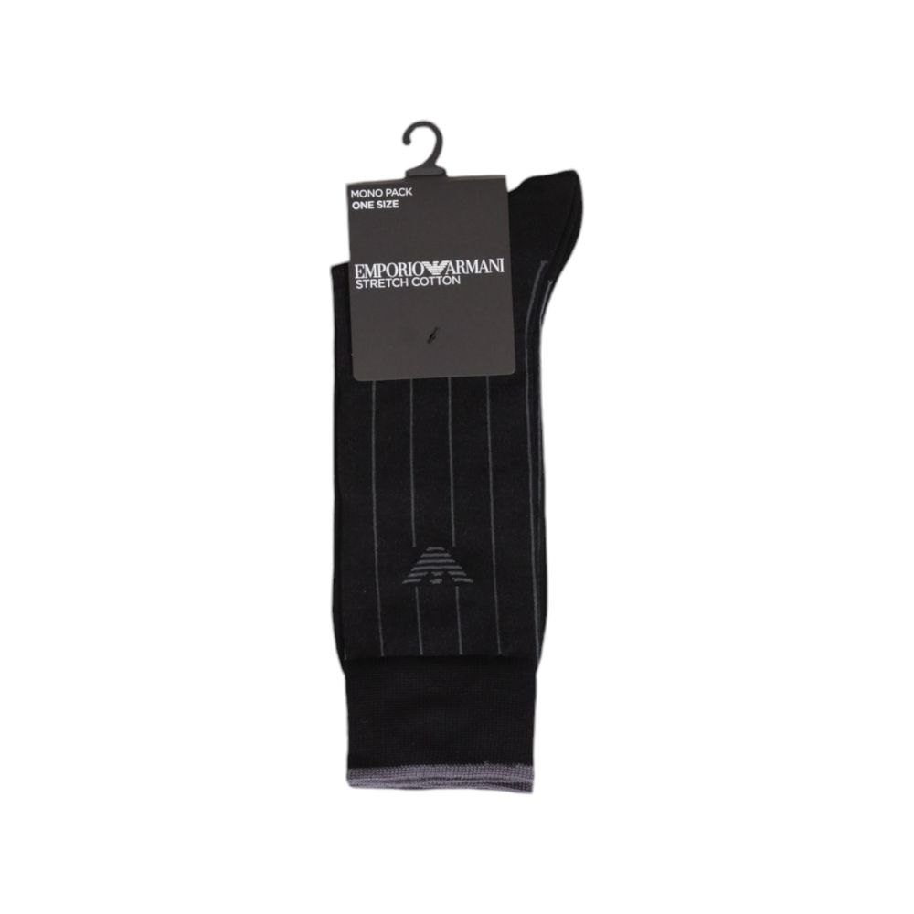 Emporio Armani Underwear Black Cotton Sock