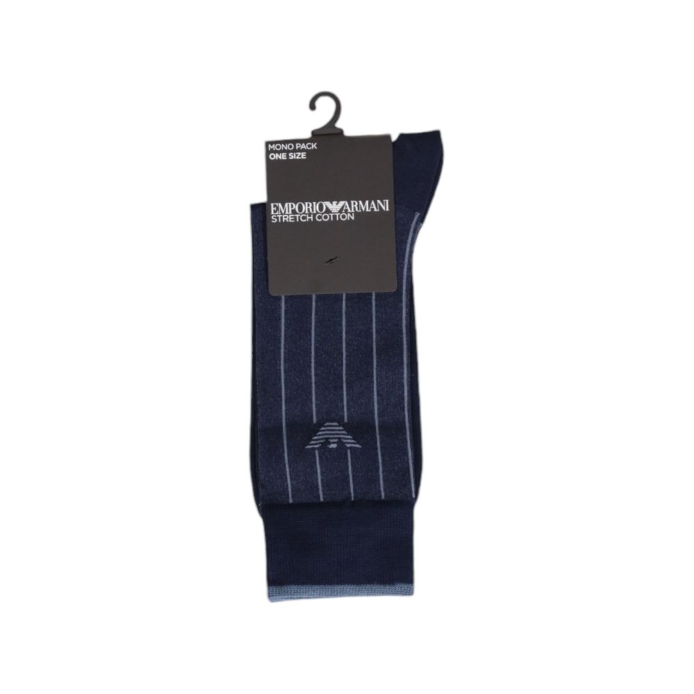 Emporio Armani Underwear Blue Cotton Sock