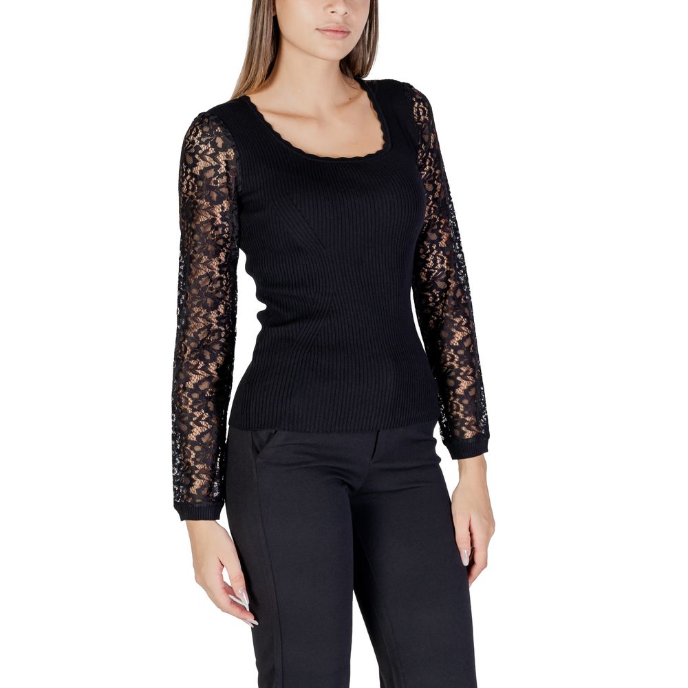 Morgan De Toi Black Viscose Tops & T-Shirt