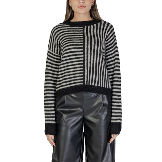 Vero Moda Black And White Recycled Polyester Sweater