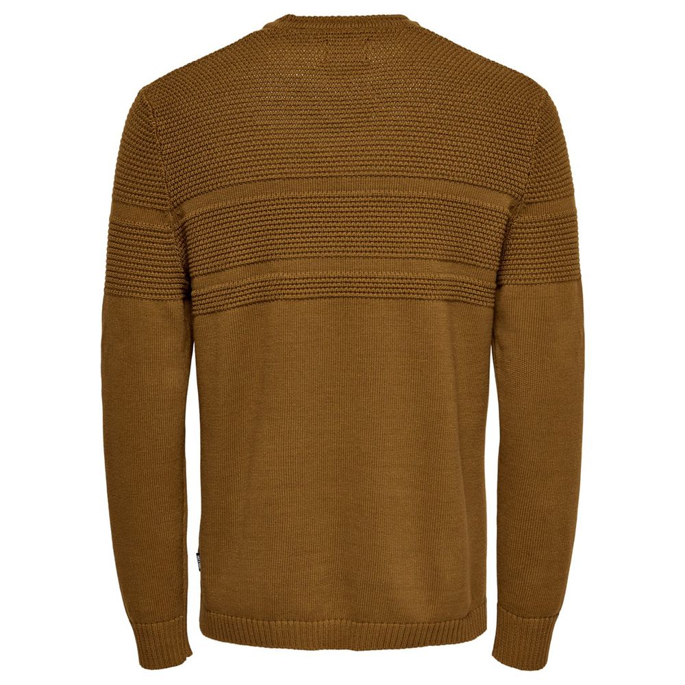 Only & Sons Brown Cotton Sweater