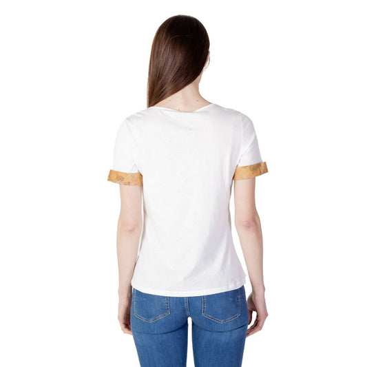 Alviero Martini Prima Classe Cream Cotton Tops & T-Shirt