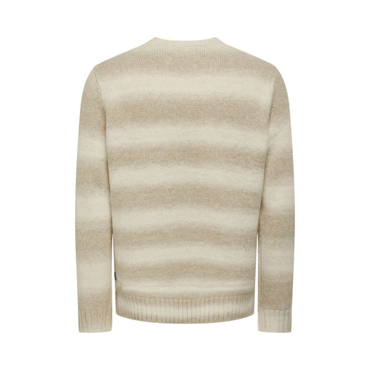 Only & Sons Cream Acrylic Sweater