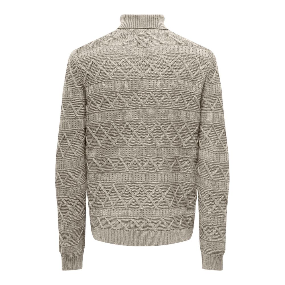 Only & Sons Beige Cotton Sweater