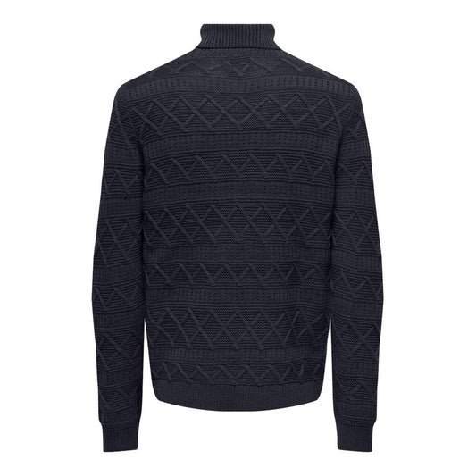 Only & Sons Blue Cotton Sweater