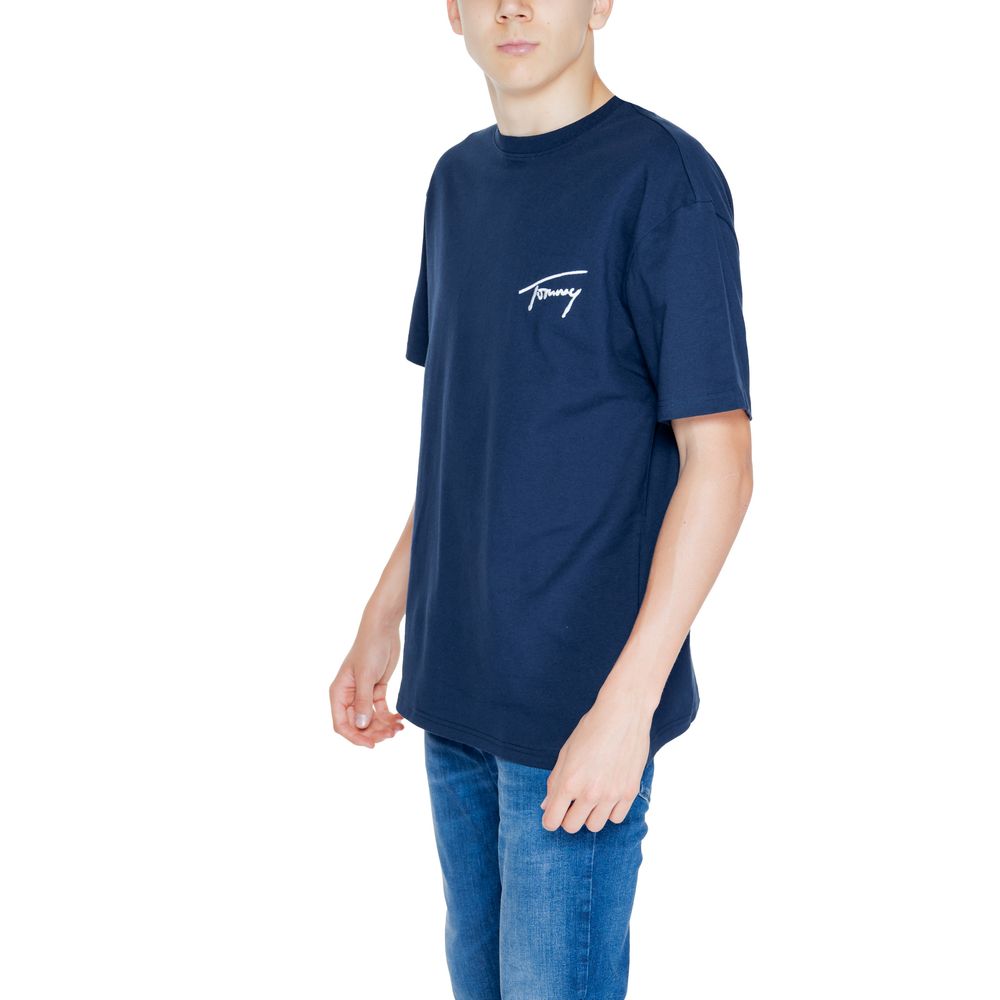 Tommy Hilfiger Jeans Blue Cotton T-Shirt