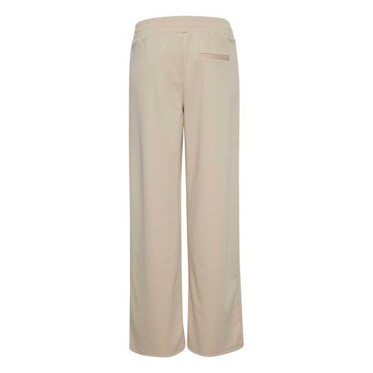 ICHI Beige Recycled Polyethylene Jeans & Pant